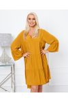 ROBE OVERSIZE FLUIDE 9535 MOUTARDE