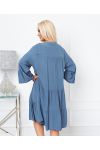 KLEID OVERSIZE FLÜSSIGKEIT 9535 BLAU EANS