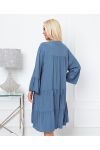 KLEID OVERSIZE FLÜSSIGKEIT 9535 BLAU EANS