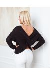 PULL MAILLE CROISE 01 NOIR