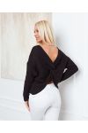 PULL MAILLE CROISE 01 NOIR