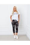 BLACK CHIC STAR PRINT CONTRACT PANTS