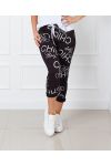 PANTALONI A CONTRATTO CON STAMPA STAR CHIC NERA