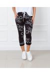 BLACK CHIC STAR PRINT CONTRACT PANTS