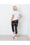 PANTALON DECONTRACTE IMPRIME STAR CHIC NOIR