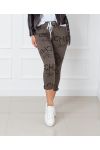 PANTS DECONTRACTE PRINT STAR CHIC 9534 MILITARY GREEN