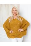 PULLOVER AJOURE OVERSIZE 933 MOUTARDE