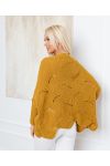 PULLOVER AJOURE OVERSIZE 933 MOUTARDE