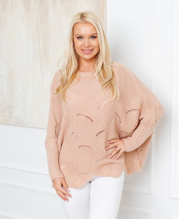PULLOVER AJOURE OVERSIZE 933 PINK