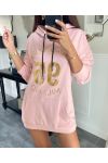 SWEATSHIRT MIT KAPUZE COCOMORE 8416 ROSA