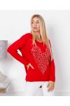 TOP FLUIDE FLOCAGE COEUR 19277 ROUGE