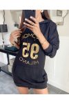 HOODED SWEATSHIRT COCOMORE 8416 BLACK