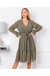 ROBE VOILAGE 1368 VERT MILITAIRE