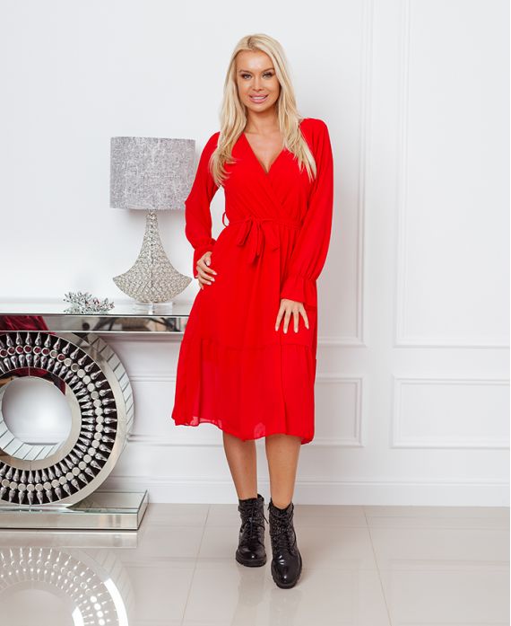 ROBE VOILAGE 1368 ROUGE