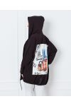 FANCY BACK HOODED JACKET 8985 BLACK