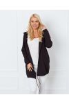 CHAQUETA CON CAPUCHA FANCY BACK 8985 NEGRO