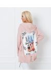 FANCY BACK HOODED JACKET 8985 PINK