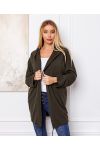 FANCY BACK HOODED JACKET 8985 MILITARY GREEN