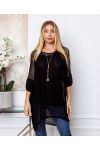 TUNIC 2 PIECES + NECKLACE OFFERED BLACK 20207