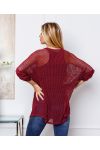 TUNIQUE 2 PIECES + COLLIER OFFERT BORDEAUX 20207