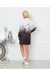 LONG PULLOVER SWEATSHIRT TIE AND DYE 1100 BLACK