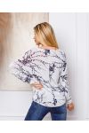 PULL FIN TACHETE 2718 BLANC