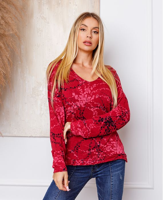 FINE SWEATER TACHETE 2718 BURGUNDY