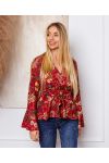 TUNIQUE FLOWER A NOUER 7832 ROUGE