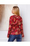 TUNIQUE FLOWER A NOUER 7832 ROUGE