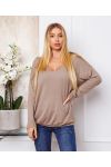 PULL FIN DETAILS ARGENTE TAUPE 21283