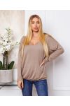 FIJNE SWEATER DETAILS SILVER TAUPE 21283