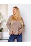 PULL FIN DETAILS ARGENTE TAUPE 21283