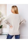 PULLOVER FEIN DETAILS SILBER BEIGE 21283