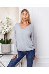 FINE SWEATER DETAILS SILVERY LIGHT GREY 21283