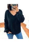 PULLOVER V-NECK 952 BLACK