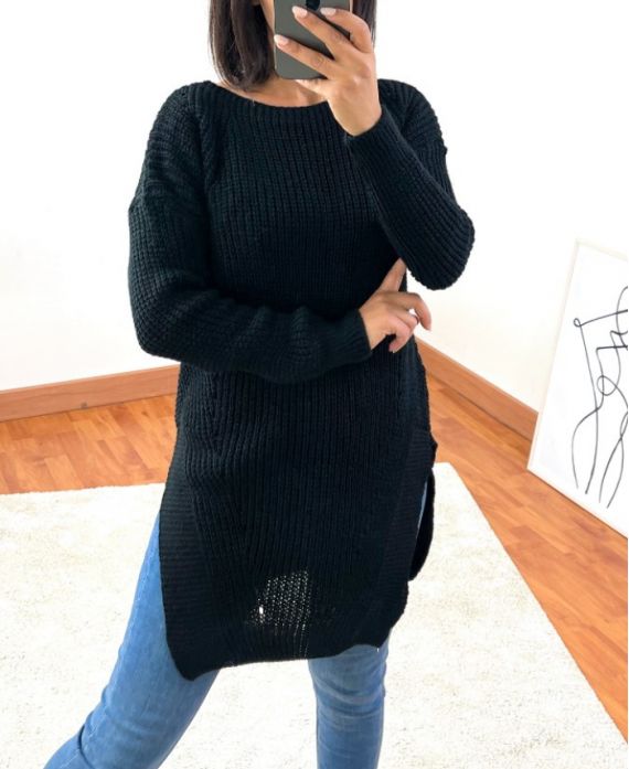 PULLOVER LONG 953 NOIR