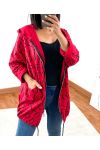 CHAQUETA CON CREMALLERA 9759 ROJO