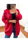 CHAQUETA CON CREMALLERA 9759 ROJO