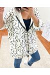 CHAQUETA CON CREMALLERA 9759 BLANCO