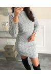 PULL ROBE TORSADES 948 GRIS