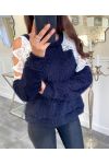 SHOULDER SWEATER LACE 9168 NAVY BLUE