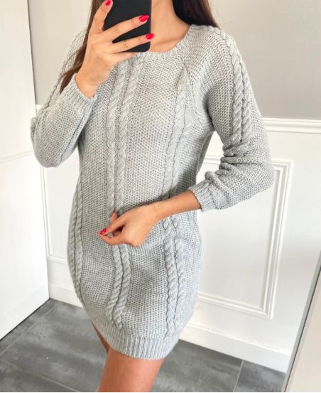 SWEATER DRESS 06 GREY