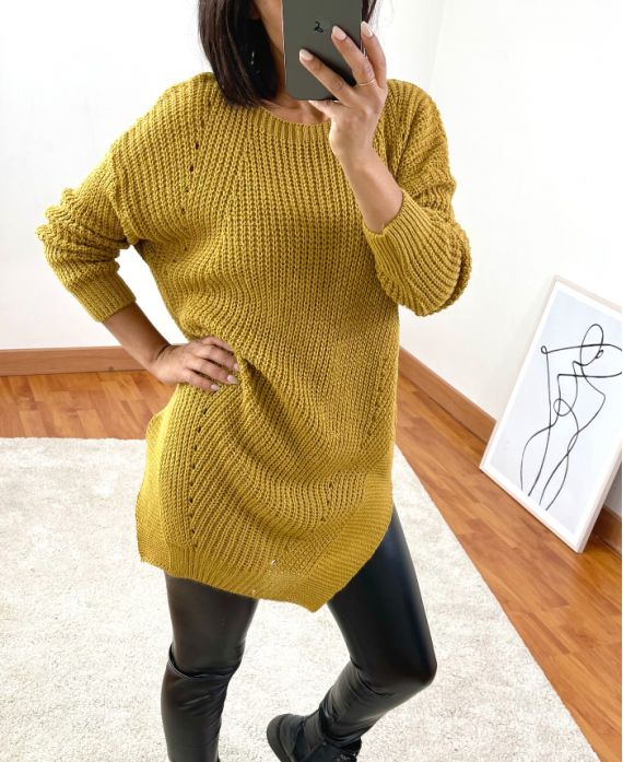 PULLOVER LONG 953 MUSTARD