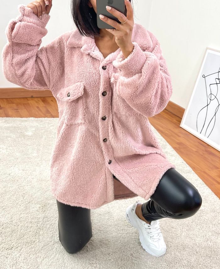 SUR CHEMISE MOUMOUTE 9656 ROSE - www.grossiste-pret-a-porter.com