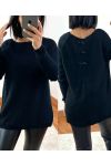 PULLOVER DOS A PETITS NOEUDS 802 NOIR