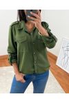 SHIRT WITH BUTTONS 9690 MILITARY GREEN