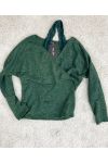 MAGLIONE EFFETTO PIZZO 2 IN 1 9739 VERDE MILITARE