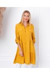 EVASEE DRESS WITH POCKETS 9351 MUSTARD