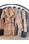 PLAID SHORT COAT 5879