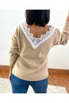 SWEET SWEATER LACE 1477 BEIGE